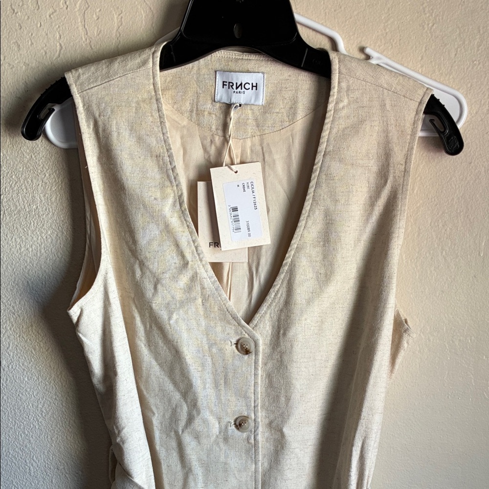 Vince Beige Button-Down Mini Dress - Picture 3 of 8